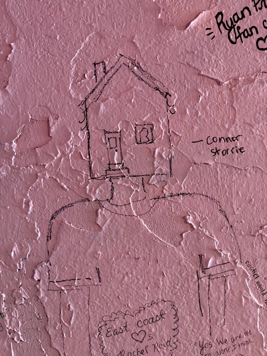 evalization's tweet photo. someone drew housenor in the pink tunnel already 😭 https://t.co/nhryq6z72x