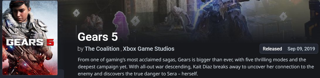 marcosSHAKUR's tweet photo. 92.  Gears 5
🗣️ A história é bacaninha até, mas é só oq salva, eu zerei os primeiros no Xbox360 aí pulei agora pro 5 achando teria um grande salto em várias coisas e o jogo parece que parou no tempo, é a mesma jogabilidade de 15 anos atrás, cheio de bug, sem capricho nenhum. https://t.co/4utAlnMapa