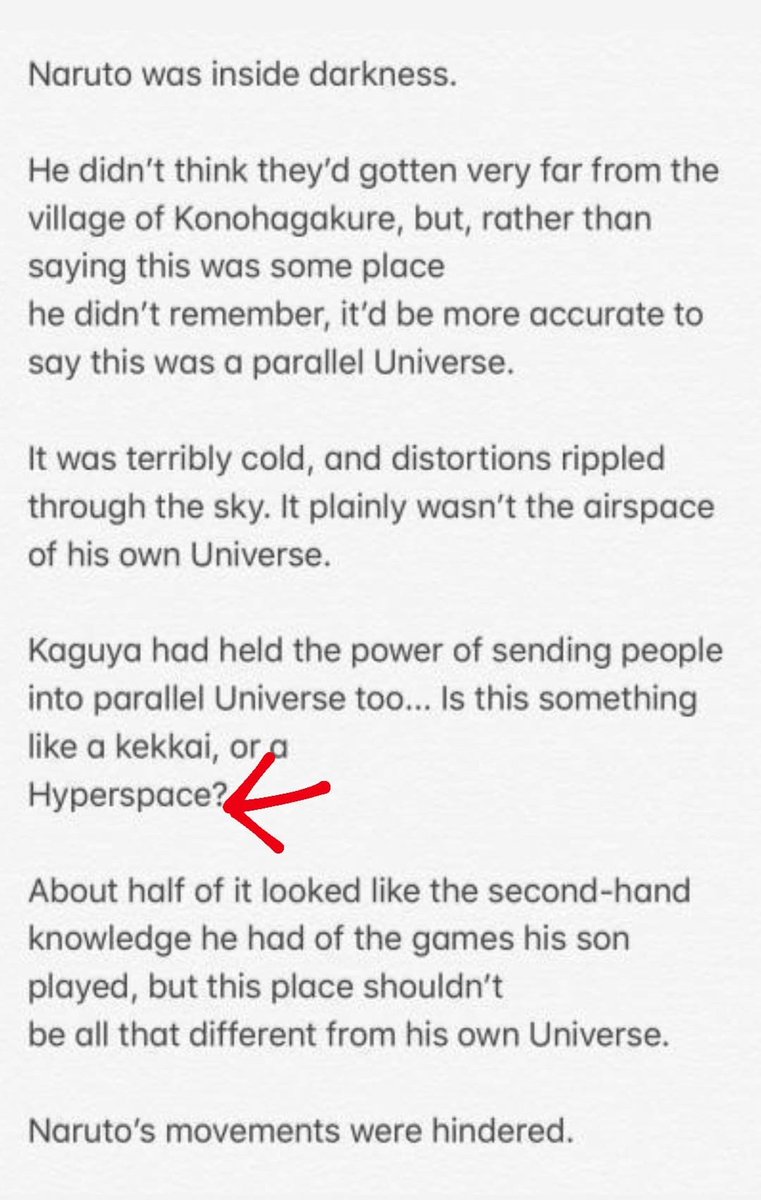 Middffy's tweet photo. @AnirudhV277386 @OsamaNassii @Midfffy @JotaroMidorima @loctusder @ThickCalvedSage Kaguya's dimensions are stated to be hyperspaces so according to it, they are above universal https://t.co/RVSvuOx6eg