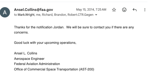 jordannoone's tweet photo. Had the privilege of working with Ansel as my FAA counterparty when negotiating licenses for @USCRPL's spaceshots. He has deserved recognition for a long time! https://t.co/Likbs4xMWf