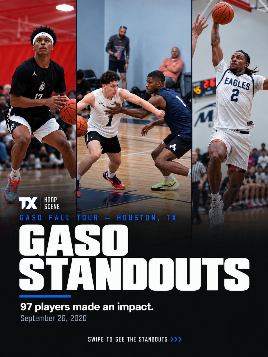 TXHoopScene's tweet photo. GASO Fall Tour standouts. Houston 📍

97 names, all selected by GASO. 

#TXHoopScene #GASOFallTour #TexasHighSchoolBasketball #HoustonHoops #GASO https://t.co/ZrQyNF9bWb