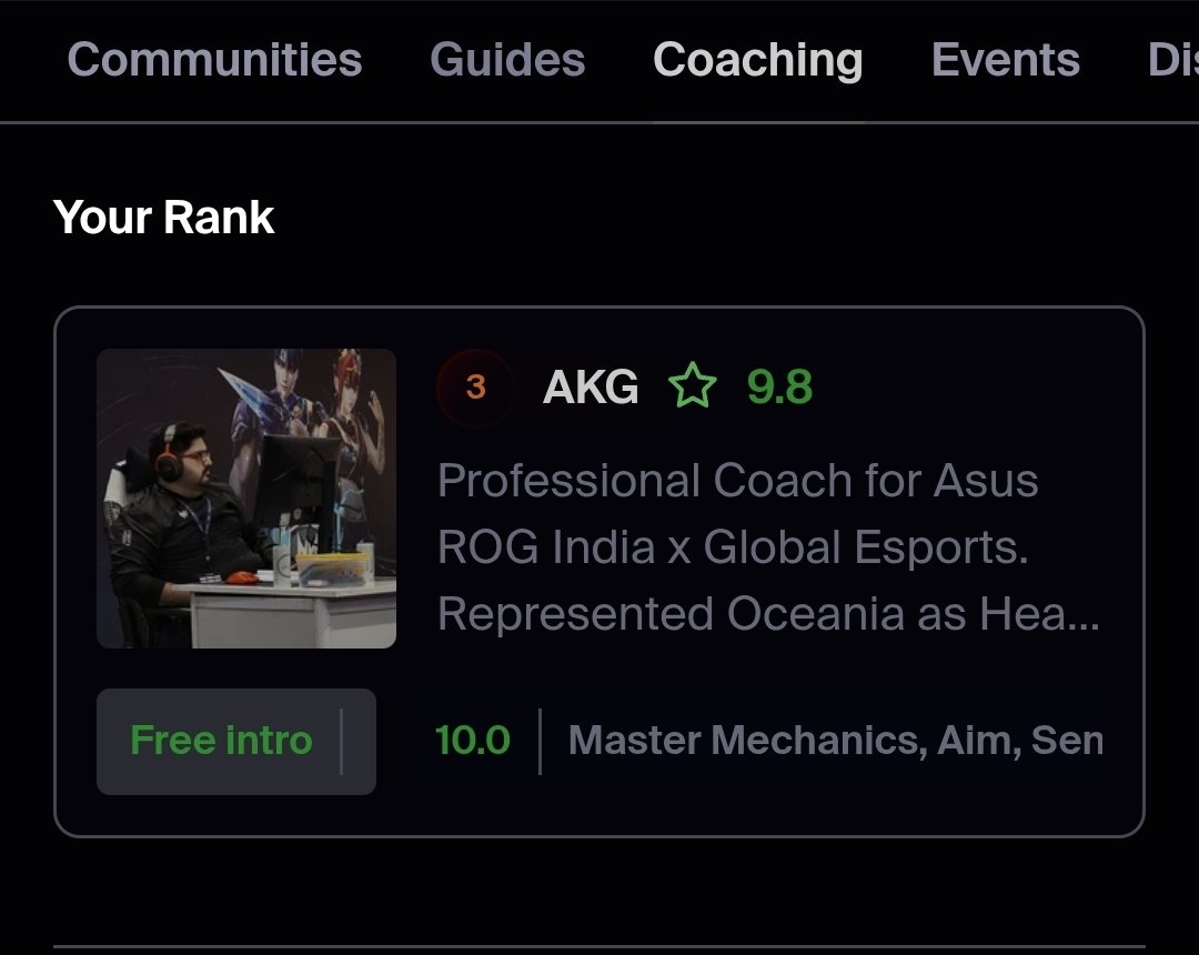 Kunal_AKG's tweet photo. Back at the top.
#3 Valorant coach on metafy.
.
Wanna be great?
Book your session today: https://t.co/Bv9ZU5gU5o https://t.co/5mWbR8UNI7