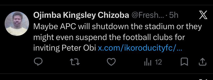 Freshmoney102's tweet photo. I said it and APC letter delivered 😂 https://t.co/xY29E8xT14