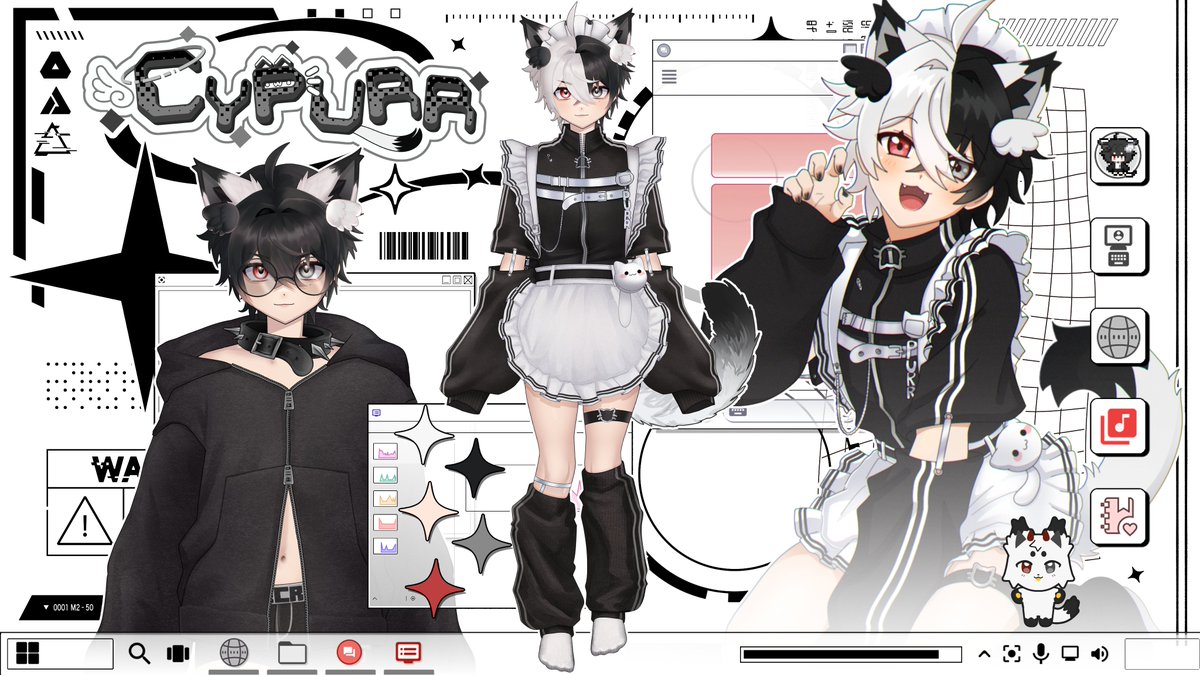 cypurrpunk's tweet photo. 【 CYPURR.exe is not responding. . .】

݁ ₊ nya~ i'm the virus-turned-catboy that lives inside of your computer !!

🖤 ⇢ art: #PurrttyArt 
🤍 ⇢ clips: #Clippurr
🖤 ⇢ oshi marks: 🛜🪽
🤍 ⇢ https://t.co/Znp5zm9l92
🖤 ⇢ https://t.co/D5Xx0IGxz3
🤍 ⇢ https://t.co/YeJHixJ3Z1 https://t.co/nLoVkjZ0Em
