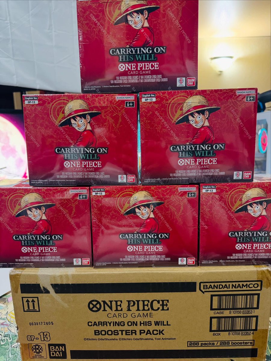 pokemarttcg's tweet photo. OP-13 $250 EACH 

Don’t miss your chance to carry on the will and add this epic new set to your collection! 💥

DM IF INTERESTED. https://t.co/LdnANNAHJD