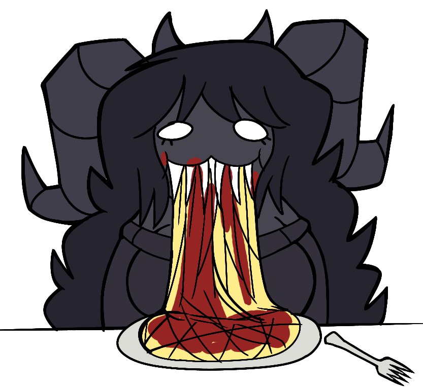 sacredheartq4's tweet photo. how siren eats her spageti https://t.co/n3XNF9KU1C