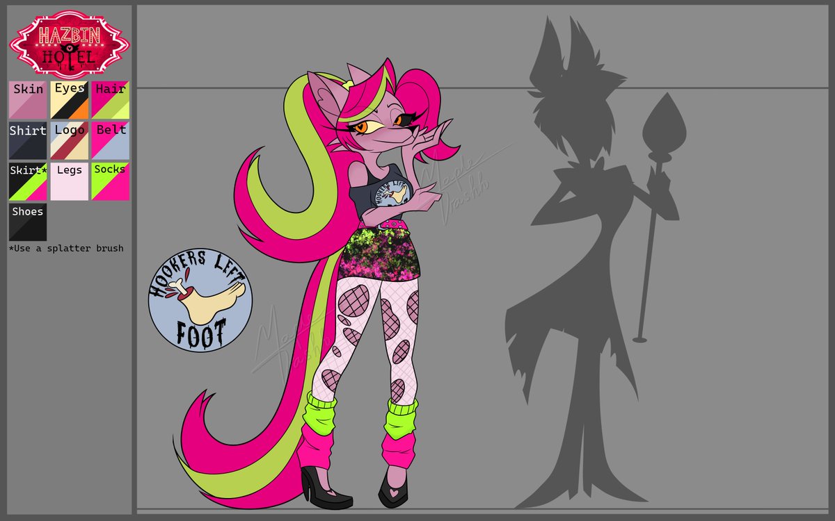 MapleWitch2's tweet photo. It's been a few years and I've updated Vixen :D and thank God cause yikes 😬 BUT I feel like I improved a lot! And I think I captured the 80's better '^^

#hazbinhotel #hazbinoc https://t.co/8U4bVX7BeW