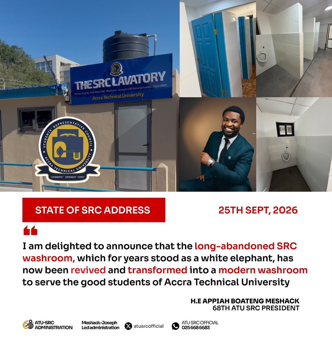 atusrcofficial_'s tweet photo. 📌EXCERPTS FROM THE EVIDENCE-BASED SOSA📢

The Legacy of the 68TH SRC will echo through the halls of ATU.
▬▬▬▬▬▬▬▬▬▬▬▬▬▬▬▬▬▬
Meshack–Joseph Led Administration

©️ATU SRC PUBLICITY TEAM

NB: NO ADDITIONAL DEBT INCURRED‼️ https://t.co/8U0SLIMEDM