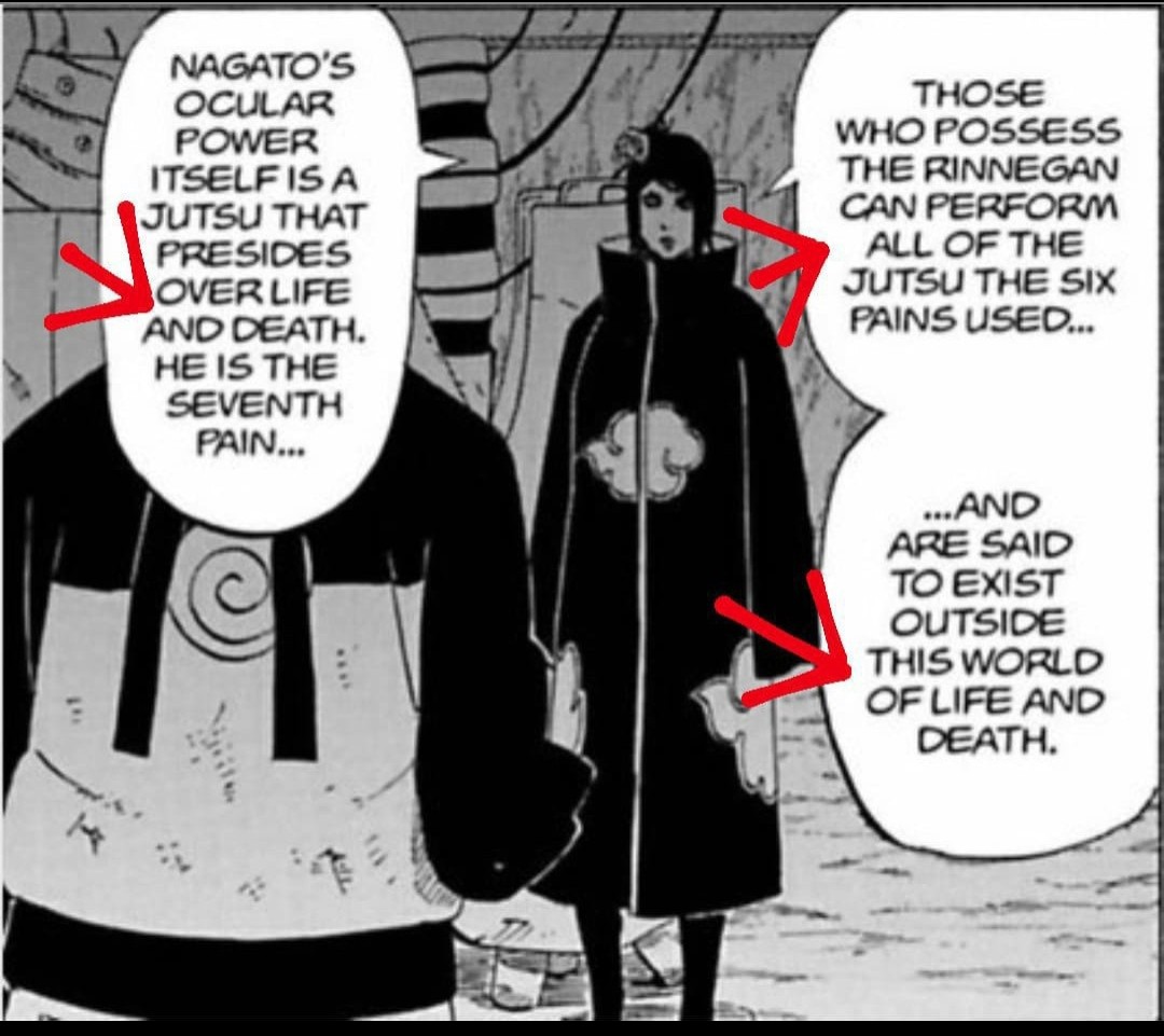 Middffy's tweet photo. @AnirudhV277386 @OsamaNassii @Midfffy @JotaroMidorima @loctusder @ThickCalvedSage By the way this is from the manga, Kishimoto said everyone with rinnegan is above life and death concept. It's also stated in the databook LMAO 
You got completely debunked https://t.co/PgoDvd30Jg