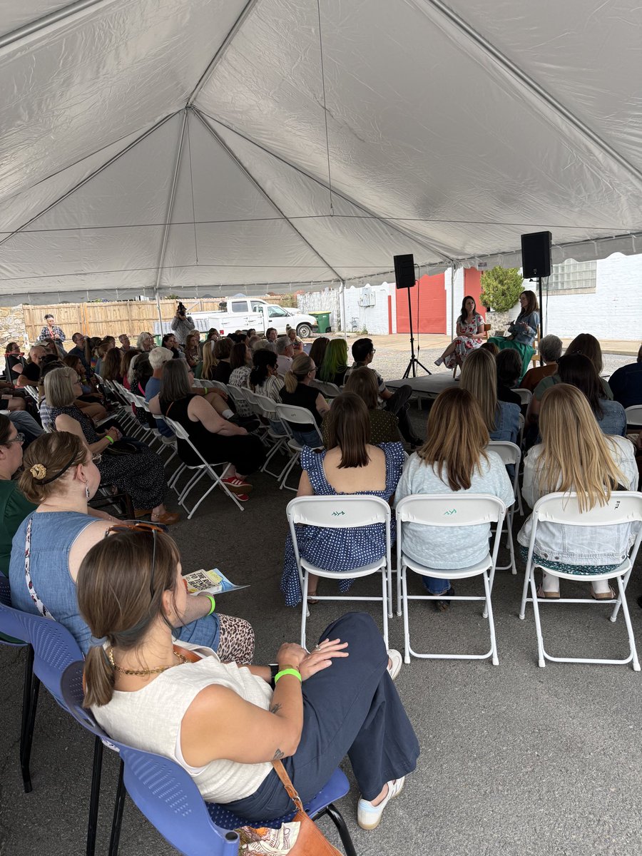 CALibrarySystem's tweet photo. The Six Bridges Book Festival kicked off today with a jam-packed tent at the Esse Purse Museum, where Annie Hartnett, author of The Road to Tender Hearts, spoke to a crowd of readers.
Join us tomorrow for poetry night  at White Water Tavern.
#SixBridgesBookFestival https://t.co/P3Zt7jIVYy