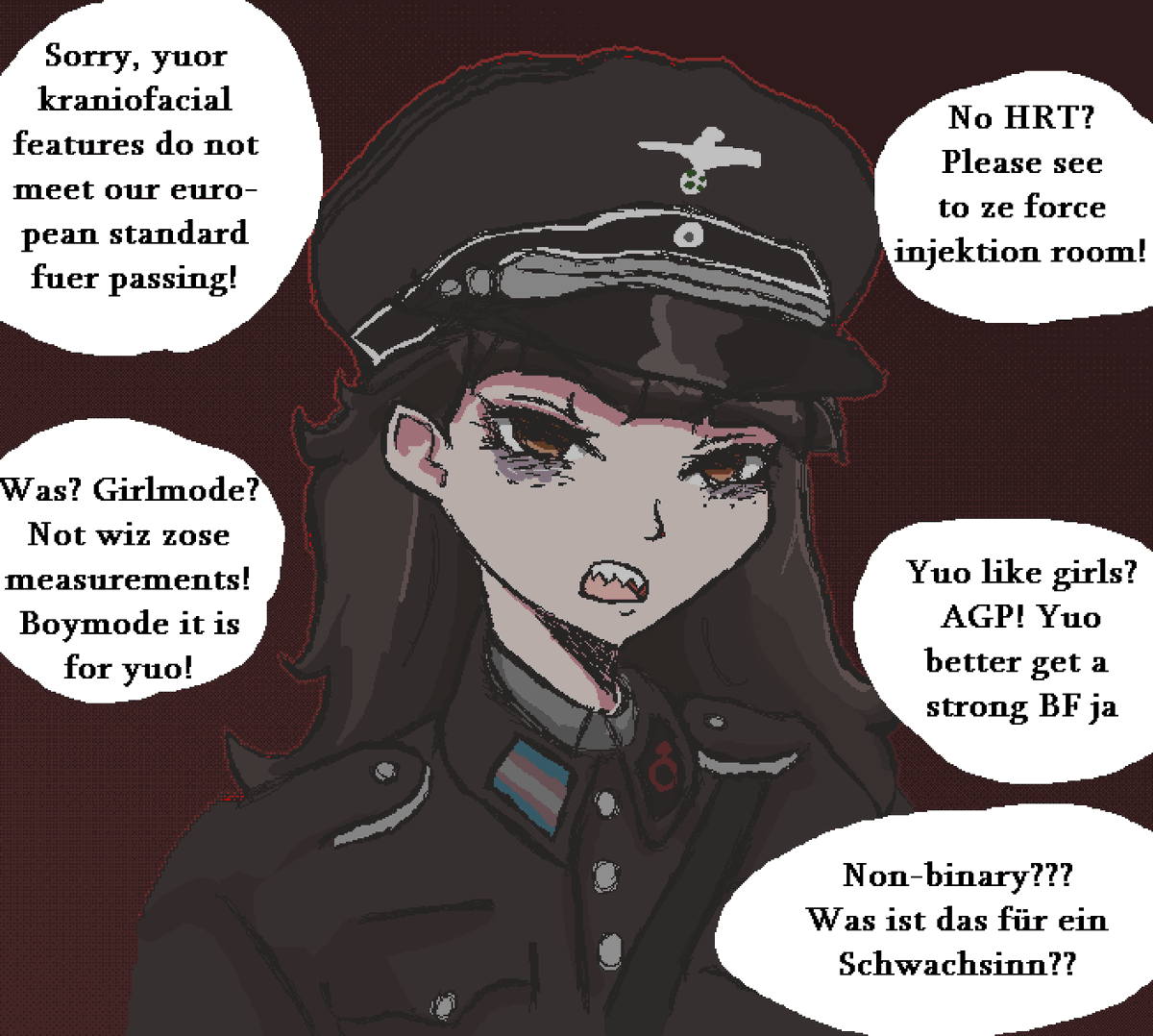 lailaiizzy's tweet photo. how some of you genuinely see 4chan trans women #boymoder #tttt
(note: this is a joke) https://t.co/SAz4oguzVM