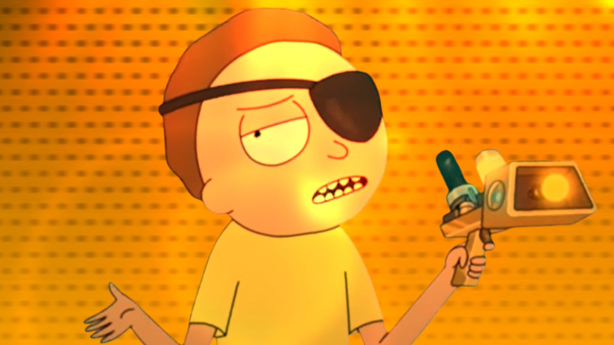 Morty_79_V's tweet photo. [Evil Morty walks pass her, and over to his Portal gun. Before picking it up]

Can you like, knock that shit off? I literally did, nothing physically harming to you https://t.co/C1irGqmPPO