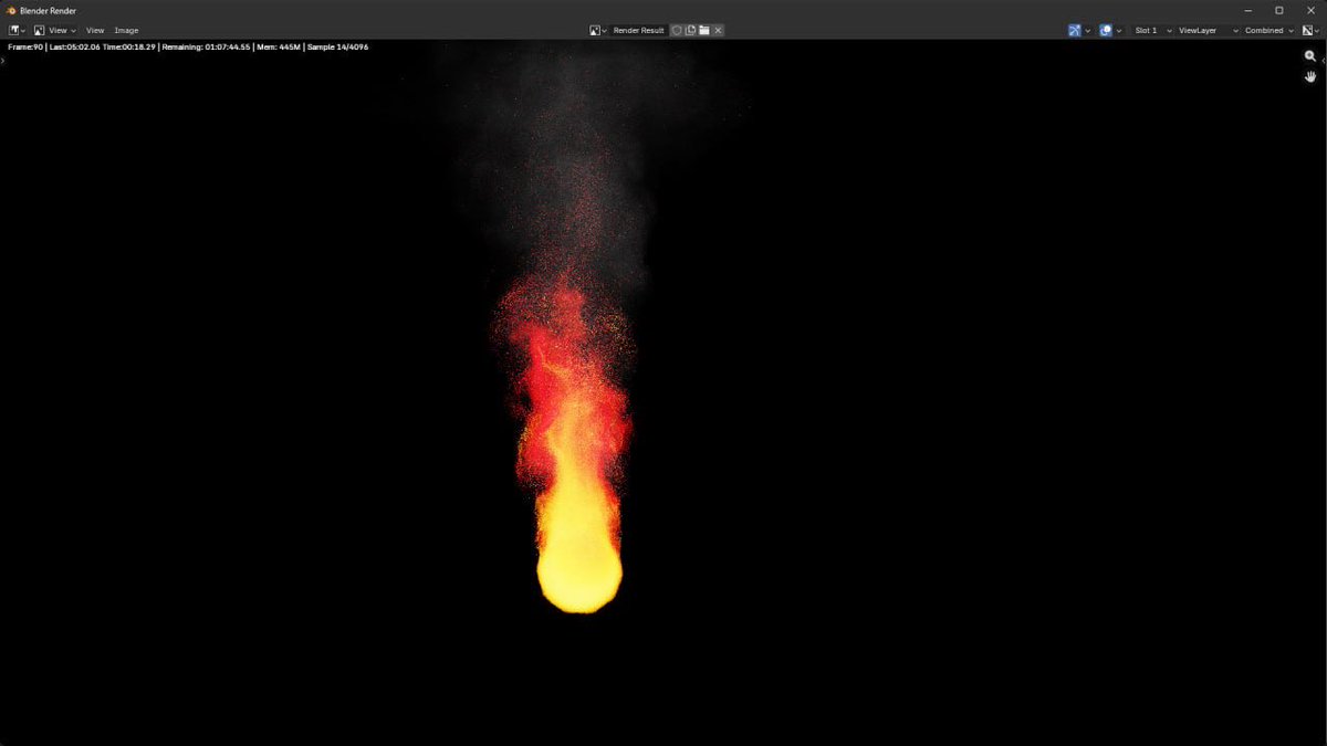 Kb_Ahenkan's tweet photo. Fire &amp; smoke sim in Blender (Mantaflow).
Chipping away at the VFX fundamentals, one sim at a time.

#blender3d #b3d #vfx #3dart #simulation #cgi #beginnerjourney https://t.co/m6LfE5KTgg