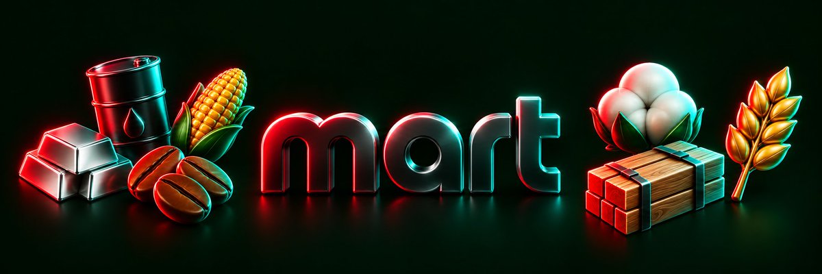martdotfun's tweet photo. Introducing $MART

A new Solana launchpad built around real-world markets.

Launch tokens paired with commodities across:
Metals • Energy • Agriculture • Food • Indexes
From Platinum and Oil to Corn, Coffee, Wheat and more.

20 markets. One launchpad.

Welcome to MART.
CA: D87UTBzsbMKsdEw66rGzVU4Brn5t35EjSEoQUwSpTJAQ