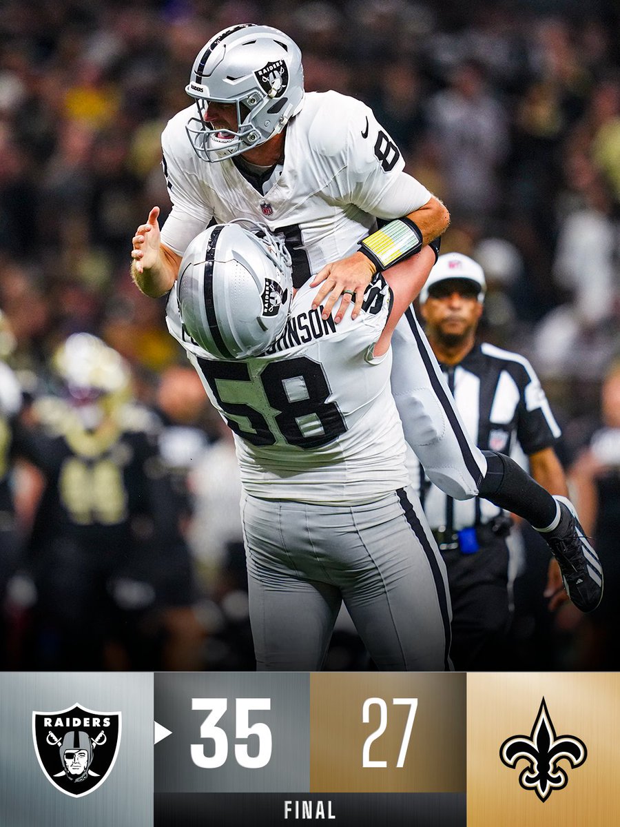 SleeperRaiders's tweet photo. #RAIDERS WIN 

(📸@NFL) #RaiderNation https://t.co/A0F9rGc2Ya