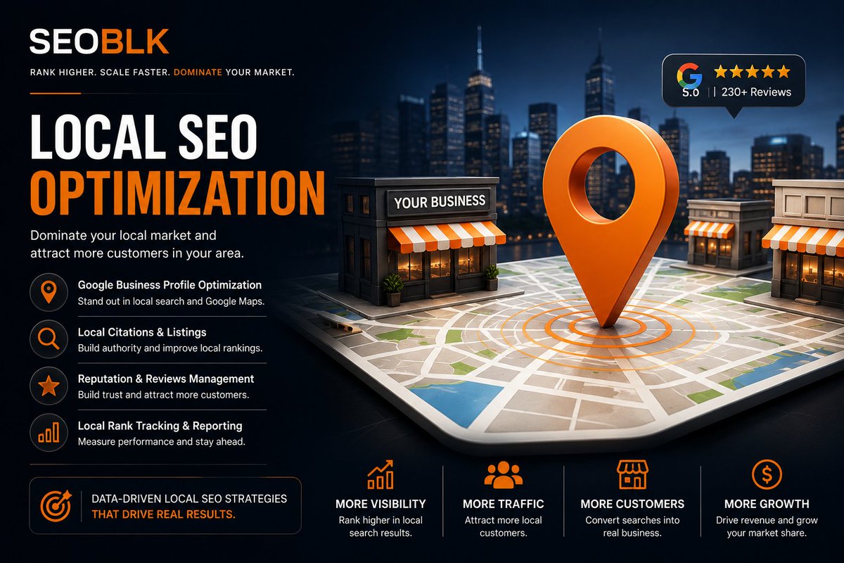 seoblk's tweet photo. Why Local SEO Matters?
Local SEO optimization is what determines whether your business appears on page one, page two, or not at all. Google prioritizes competitors who have stronger local signals—even if their business is smaller
Start Now
Visit Our Site
#LocalSEO
#SEOExpert https://t.co/siYnfwlkbS