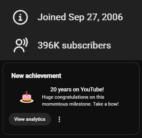cs188's tweet photo. I've officially had my YouTube channel for 20 years now! 🎈

Not gonna lie, to be an OG YTPer with a channel that avoided ever getting suspended for copyright or community guidelines infringements feels like I survived a great world war... involving poop 💩🪠 https://t.co/2Qz59vXFmZ