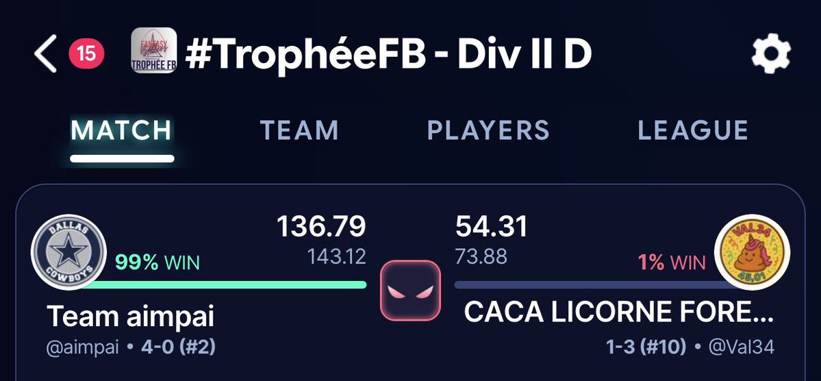 Matthieu_R's tweet photo. Je suis 6-0 en #TrophéeFB
Vous croyez vraiment que j'en ai qqc à foutre de ce qu'il de se passer? 😉
#Road2Div1 https://t.co/9LdnFVyn8n