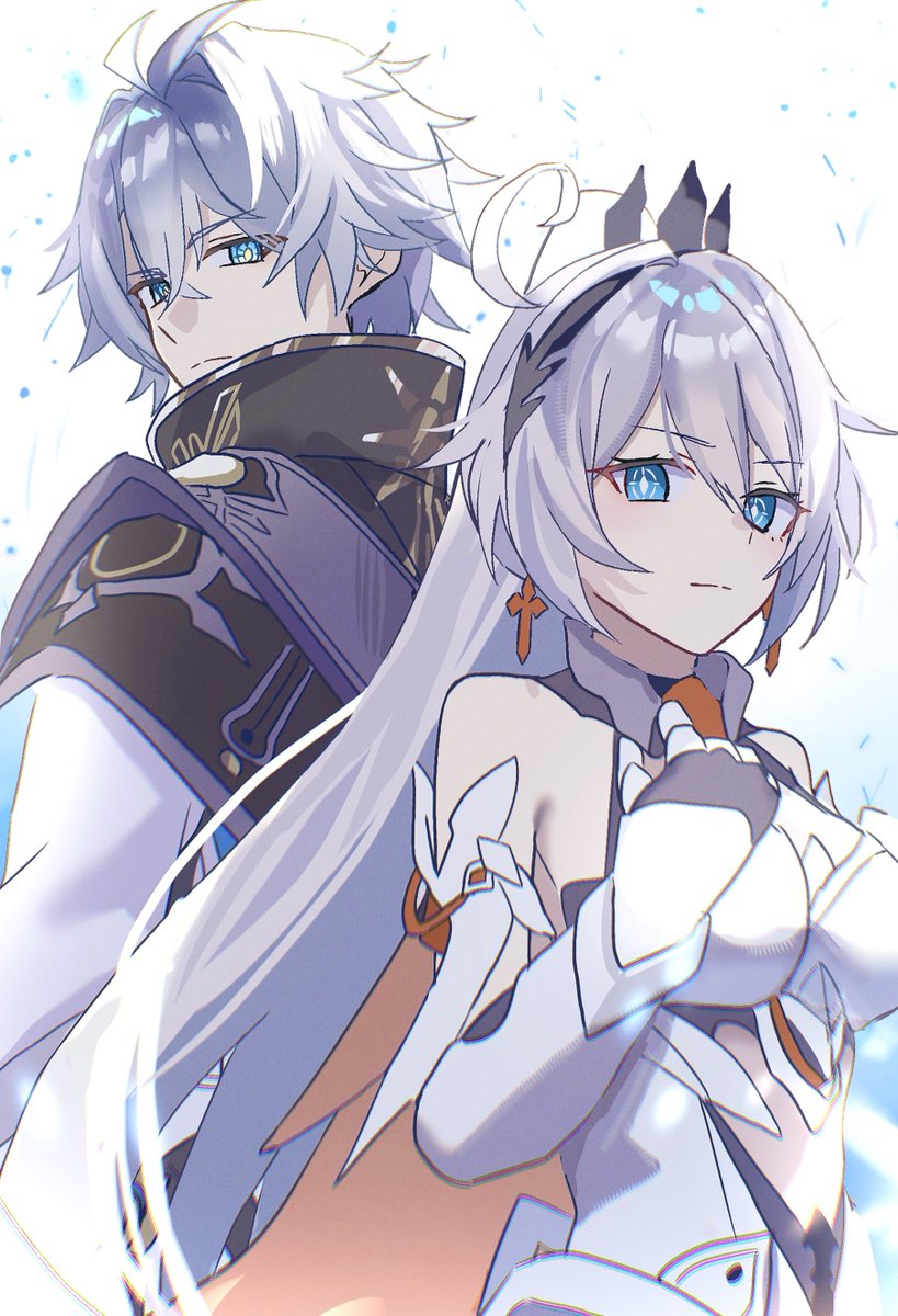 OM2v4's tweet photo. 世負いの救世主と薪炎の律者。 https://t.co/QT1L0EbNW5