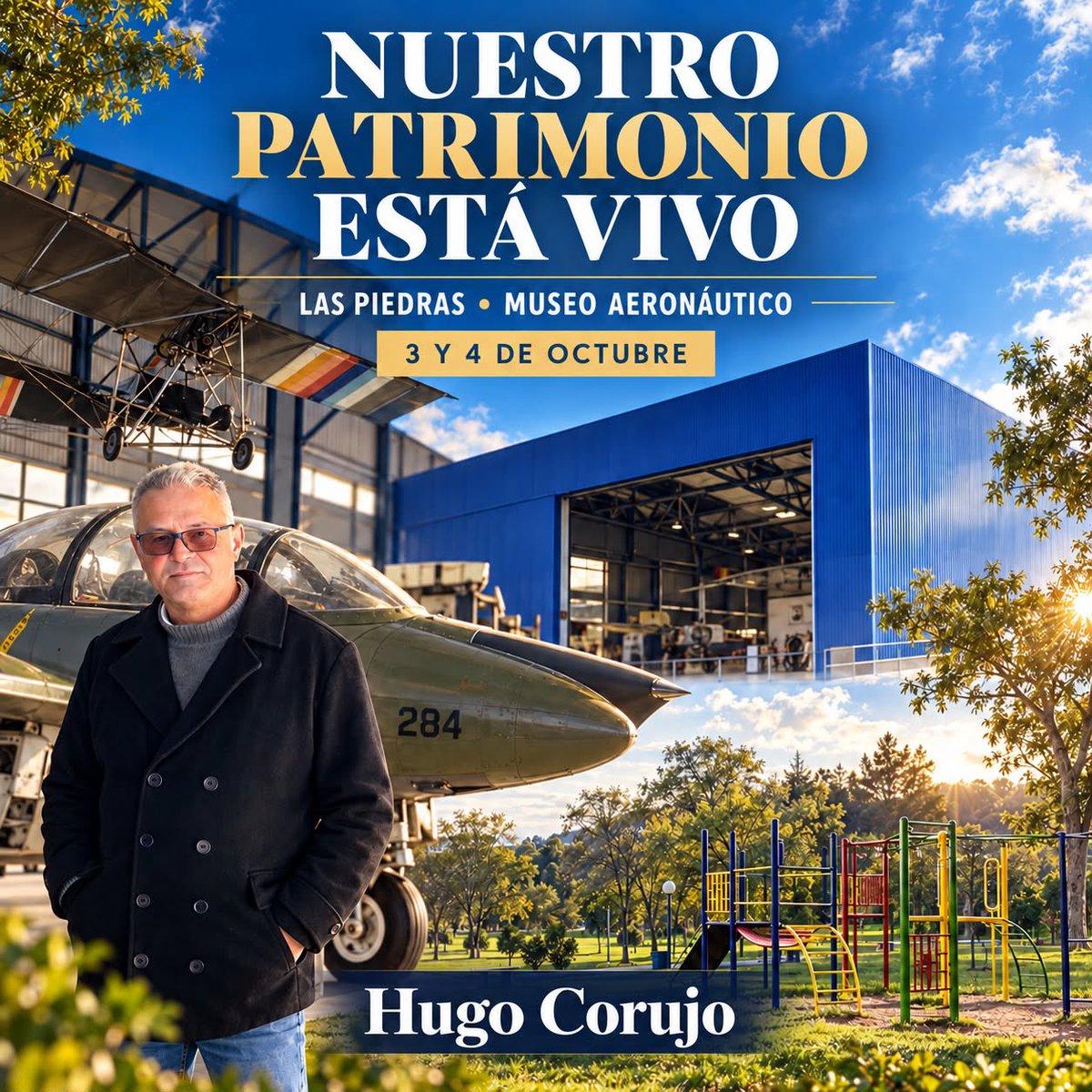 HugoCorujo's tweet photo. Nuestro patrimonio está vivo

El sábado 3 y el domingo 4 de octubre se celebra el Día del Patrimonio en todo Uruguay. Este año, la consigna «Raíces indígenas: pasado, presente y futuro» nos invita a conocer mejor una parte de nuestra historia y de nuestra identidad.

Uruguay tiene lugares reconocidos mundialmente, como el Barrio Histórico de Colonia del Sacramento, el paisaje industrial de Fray Bentos y la Iglesia de Atlántida, obra de Eladio Dieste. Pero nuestro patrimonio también está en el tango, el candombe, los oficios y las historias que las familias y los vecinos transmiten de generación en generación. Los 19 departamentos tienen algo valioso para contar.

Por eso quiero hacerles dos invitaciones para este fin de semana.

La primera es a redescubrir Las Piedras. La propuesta «Patrimonio en movimiento» ofrecerá recorridos gratuitos en ómnibus turístico, con salida desde el Centro Cultural Carlitos. También habrá actividades en distintos puntos de la ciudad, entre ellos el Parque Artigas y el Centro Cultural Tava Pyahu, en Pueblo Nuevo. Es una oportunidad para mirar con otros ojos los lugares por los que pasamos todos los días.

La segunda invitación es a visitar el Museo Aeronáutico «Cnel. (Av.) Jaime Meregalli», en Ruta 101, kilómetro 19,500. Abrirá ambos días desde las 11:00. Las familias podrán conocer las aeronaves y disfrutar de recorridas en el carro aeronáutico y demostraciones de una turbina. El sábado habrá, además, arribo de aeronaves, autos clásicos, rápel y música de la Banda de la Fuerza Aérea. El domingo están previstos pasajes del histórico avión AT-6.

Ese museo me trae recuerdos muy queridos. Conozco a los voluntarios que llaman «ratones de hangar». A mí me decían «Lobo», y a mi taller, «la Cueva del Lobo». Allí pintábamos aviones de madera para que los niños más pequeños pudieran jugar a volar y acercarse a la historia aeronáutica; los más grandes disfrutaban de los simuladores.

Los invito a salir en familia, recorrer, preguntar y compartir esas historias con los más jóvenes. El patrimonio se mantiene vivo cuando lo conocemos, lo cuidamos y lo transmitimos.