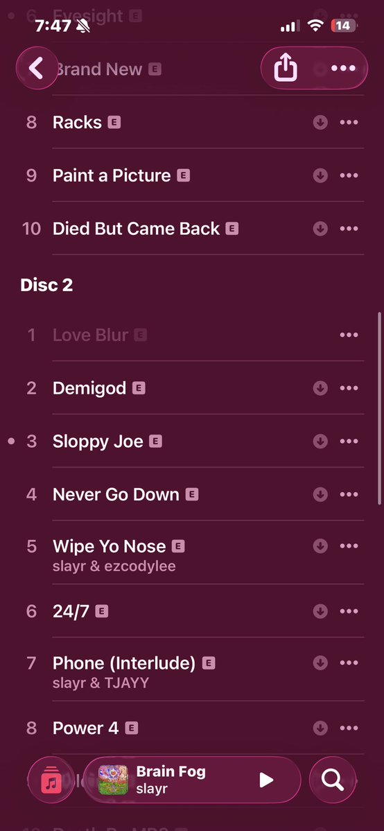 Spandaleon's tweet photo. @countdragons yo crodie why is Love Blur blurred out on the deluxe on Apple Music? Idk if it’s same on Spotify but I was just wondering https://t.co/XjYMq4vtdh