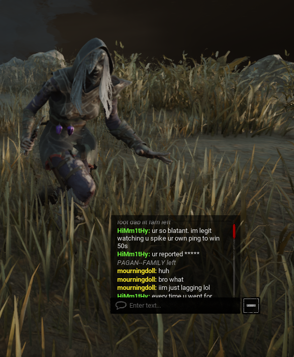 voldsn's tweet photo. miserable shit gets angy over my piss ping bc has nothing else to do with its life also 4k mori #wifedat .. #deadbydaylight https://t.co/PPBzLQKxpA