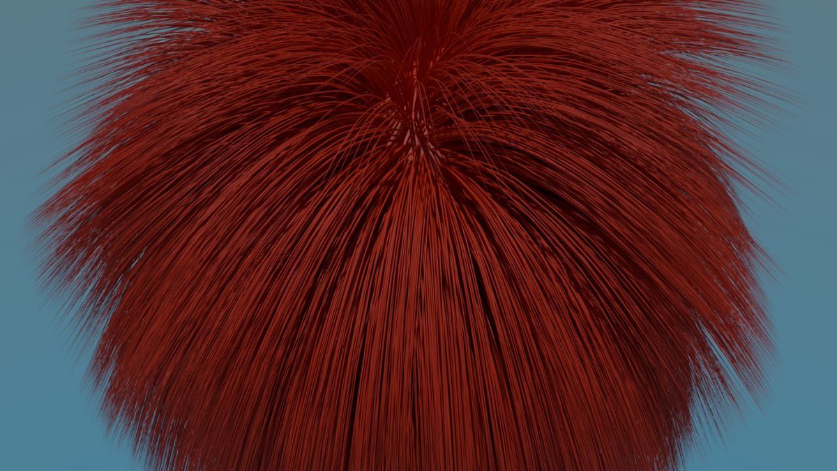 Kb_Ahenkan's tweet photo. The evolution of one particle sim — started out looking like something else but ended with proper hair dynamics reacting to a wind force field with collision. https://t.co/Eg32NYmPrc