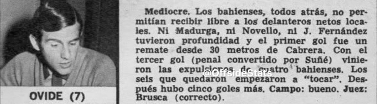 OffsideStats's tweet photo. 15 de diciembre de 1968. La única vez, hasta hoy, que un jugador de Boca Juniors convertía 3 goles en un partido llegando desde el banco de suplentes. Fue Miguel Nicolau, en 15’, en una goleada 8-0 a Huracán de Ingeniero White. Enner Valencia lo imitó en una remontada ÉPICA. https://t.co/mNXetPLZNn