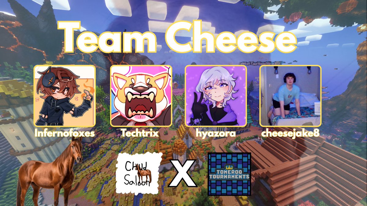 DerpMask's tweet photo. This is a pretty gouda team

INTRODUCING "Team Cheese"

@infernofox1234 
@Techtrix_ 
@hyaz0ra 
@cheesejake8 

Watch them at Saturday, October 3rd 1 PM EST! https://t.co/vqdLgQuweh