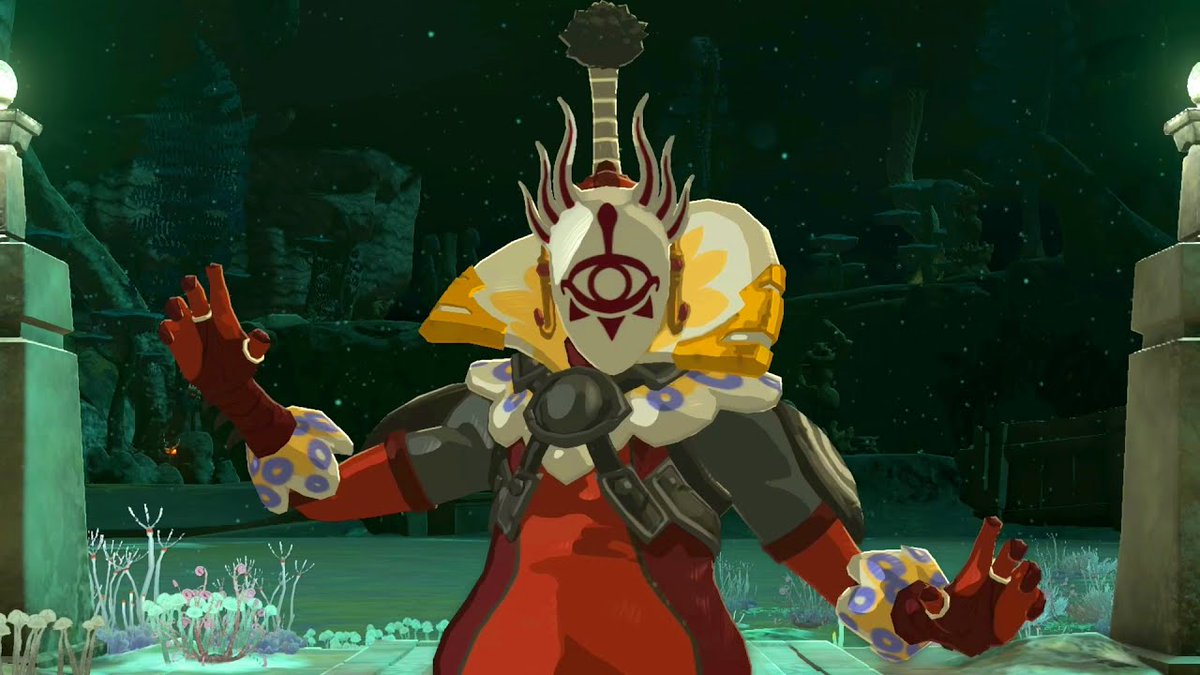 dreamredits's tweet photo. ngl, master kohga's reappearance in totk was one of the best parts of this game. I enjoyed reading his dialogue and fighting his goofy contraptions. this man is present in THREE GAMES 😭 his influence is rather big in the wild era. also, his theme is so fire https://t.co/5vZzPlBjxN