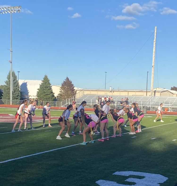 BruceMaverick's tweet photo. Homecoming week kicked off with some Powder-Puff football action on the gridiron. Seniors and Sophomores came away victorious over the Juniors and Freshman in two hard fought games. Great job players, coaches and volunteers! #BeAMAV https://t.co/dyv63b6uMI