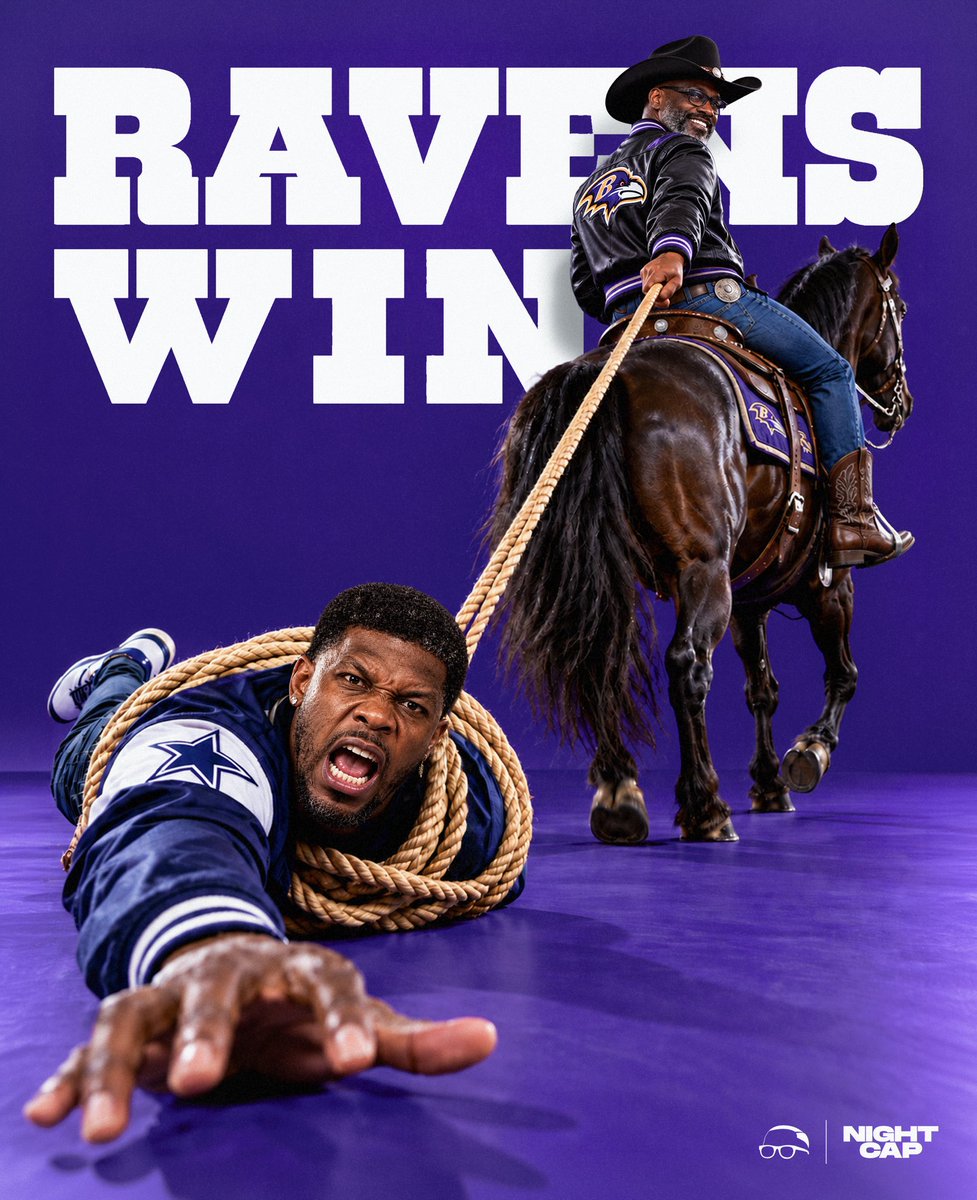 NightcapShow_'s tweet photo. GOTCH YA! The Ravens tie up Iso Joe and his Cowboys down in Brazil 😎 

@ShannonSharpe | @TheJoeJohnson7 | #Nightcap https://t.co/y1TKQKXyD4