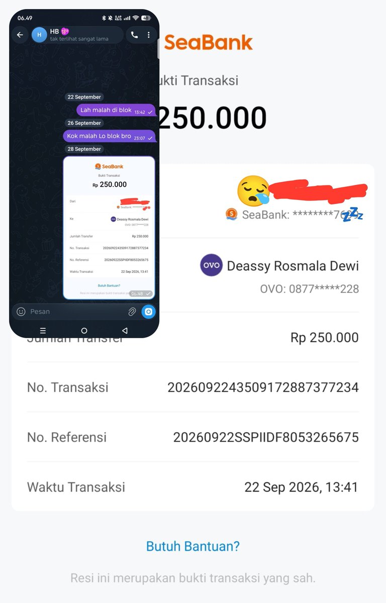 Jonathan_674's tweet photo. @GBSSSBBW  aku udah bayar join grup 250 kok malah di blokir udah di tf https://t.co/DdrgHW7K8X