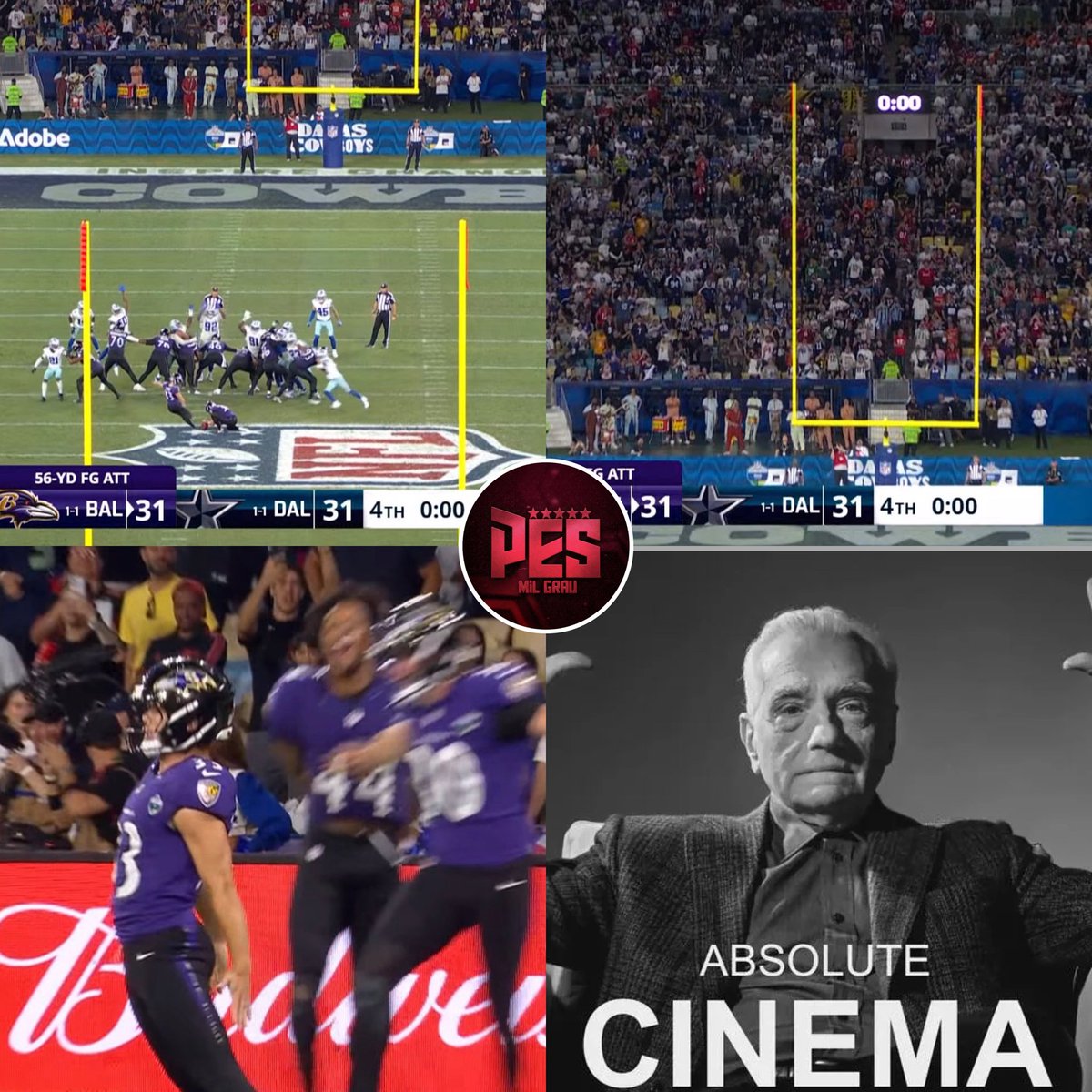 Pesgrau's tweet photo. O primeiro jogo da história da NFL no Maracanã, o templo do futebol, foi decidido com um GOL ÚLTIMO SEGUNDO! 🤯🔥

O autor do gol Tyler Loop fez a comemoração mais icônica da história do esporte, o siuuu do Cristiano Ronaldo. https://t.co/ydLQ6PB2cA