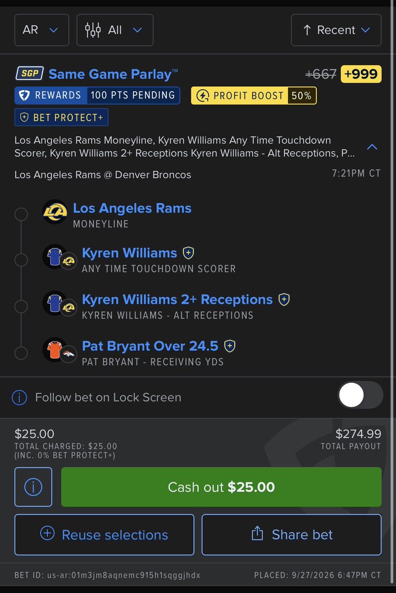 staywithtayy's tweet photo. 999 odds that’s how u know my shit destined to be green 🔮💯 #SNF #NFLFantasy #Gambling𝕏 #rams
RAMS ML MASTERCLASS BTW NUKE THAT SHIT🤣🤣🤣 https://t.co/AYw6oQZBaG