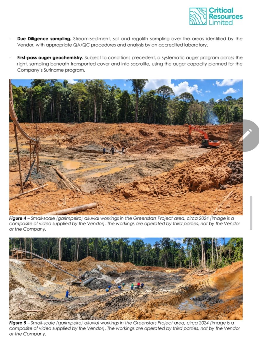 RawMinerals's tweet photo. OMG $CRR snaps up another 35km² of prospective gold tenement, Greenstarts Gold Project, just 35km from Zijin’s 11.6Moz Rosebel Gold Mine.

Project Snapshot 👇
A high-value acquisition USD$800k ✅️
Granted mining licences✅️
35km from Zijin’s Rosebel Gold Mine✅️
Located in a multimillion-ounce gold region✅️
Rosebel operating mine has produced over 5.95Moz of gold✅️
Zijin is referring to it as a satellite deposit, looking to secure year-round feedstock ✅️

DYOR | 0.8c | #Suriname | #Gold | SA