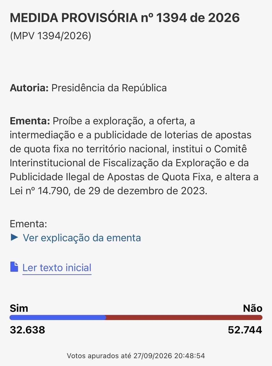 gloriozu's tweet photo. 🚨ATENÇÃO!

peço encarecidamente que vocês votem SIM na consulta pública da MP CONTRA AS BETS no portal do e-cidadania.

essa consulta serve como um indicador direto para os parlamentares medirem o apoio popular e o custo político da ação.

https://t.co/33E8hXjEzK https://t.co/ineWnTy2D5