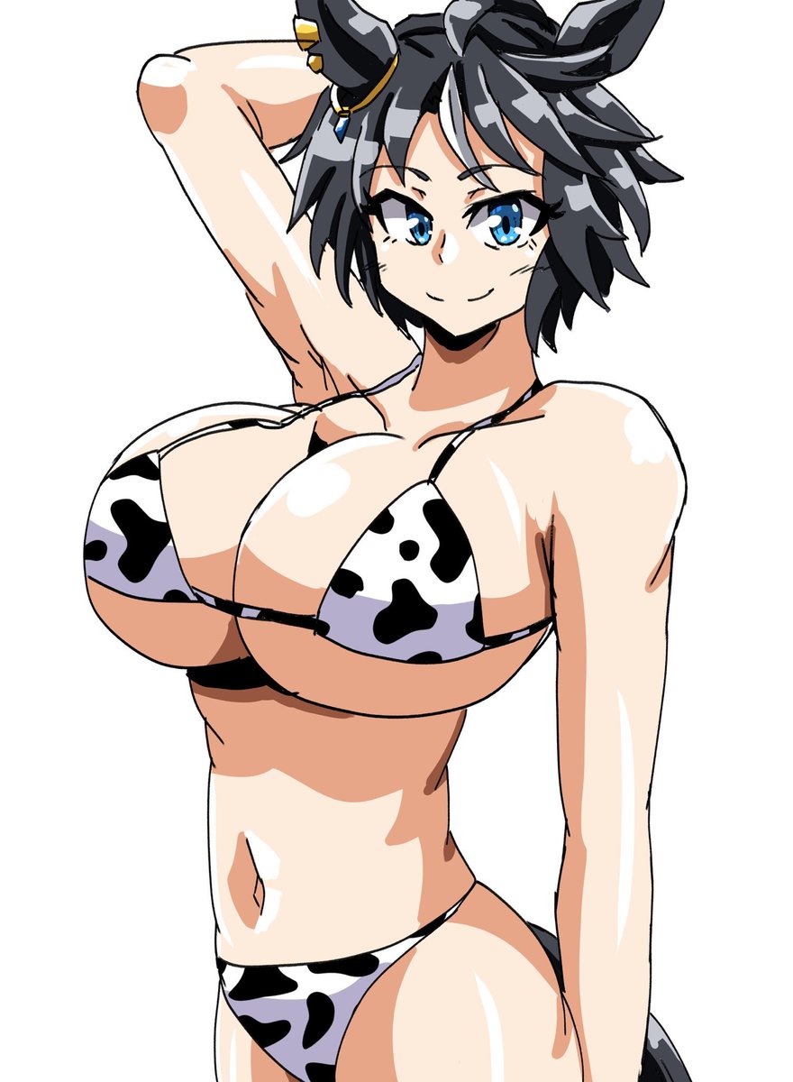 doronzorro's tweet photo. 牛柄ビキニ　ウマ娘 https://t.co/HsNUHZmWb5