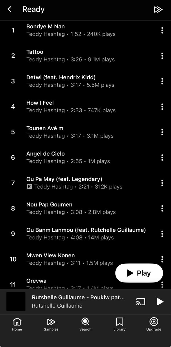 hermosadane's tweet photo. Ready rete youn nan pi bèl album ki soti pou ane 2025 lan. 
Pi gwo hit album nan , se Ou Banm Lanmou.

Lè Teddy te soti ak album Ready an 2025, anpil moun te kritike chwa li te fè pou mete Rutshelle kòm featuring sou youn nan mizik yo. Gen moun ki te menm eseye fè kwè mizik la pa t ap ateri, malgre album nan te deja soti.

Men yon atis rete yon atis.

Teddy te kwè nan Rutshelle. Li te konnen pwa vwa li, enèji li ak sa li te kapab pote sou zèv la. Li te rete fidèl ak vizyon atistik li, malgre bri ki te fèt alantou chwa a.

Jodi a, album nan bèl, li gen bèl chif, epi “Ou Banm Lanmou” rete youn nan pi gwo hit sou album nan, ak plis pase 14M views sou YouTube Music. 

Sa se youn nan leson lè w se yon atis: se pa opinyon tout moun ki dwe gide chwa ou. Se ou menm ki dwe defini vizyon atistik ou epi kwè nan li.

Felisitasyon Teddy & Rutshelle. 👏🏾❤️
Randevou a kase pou lòt bèl mizik toujou! 🎶🔥