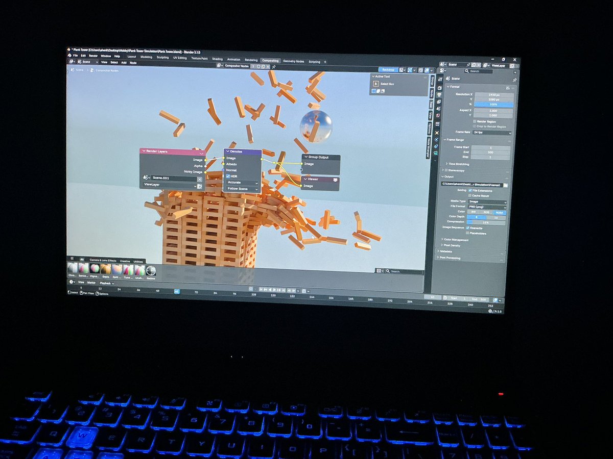 Kb_Ahenkan's tweet photo. Rigid Body Physics in Action in Blender
#blender3d #b3d #vfx #3dart #simulation #cgi #beginnerjourney https://t.co/aWaSavTQxD