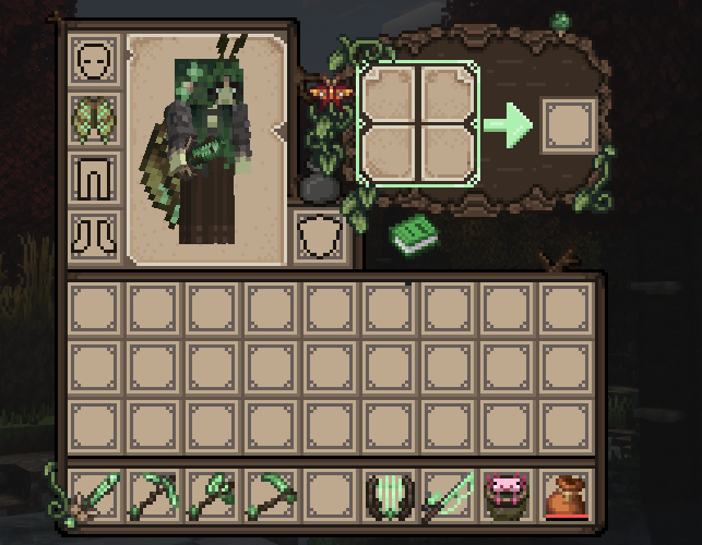 BogWyytch's tweet photo. im working on retexturing the minecraft ui

for the goblins, witches, forest folk and ghouls of course https://t.co/wHcZvjYmnr