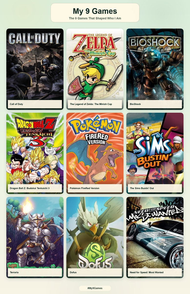 Magic_DeWitt's tweet photo. Estos juegos lo fueron todo cuando estaba creciendo.
Curioso porque ya no juego cod ni juegos de pelea, pokémon solo jugué el rojo fuego y el púrpura, el zelda solo me terminé el minish cap y los needs for speed ya no los juego
Aún así, han sido los juegos que mas me han marcado https://t.co/mjsdinJ0Tu