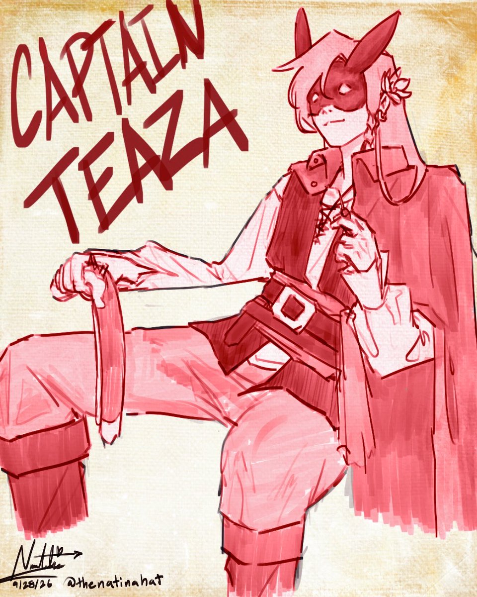 TheNatInaHat's tweet photo. BEST PLUNDERER OF THE SEVEN SEAS #tinakittenfanart #rustisles https://t.co/dIG77QhQlx