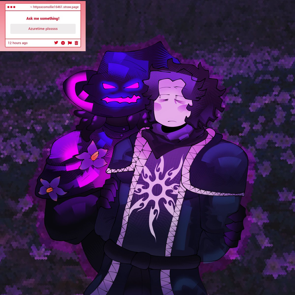 Ollie16461's tweet photo. Strawpage Azuretime/TimeAzure request 
I won't be taking more request since I want to get back to draw LastFriday 
I lowkey just did some bullshit in the drawing and called it a day tbh https://t.co/rsragTMrPE