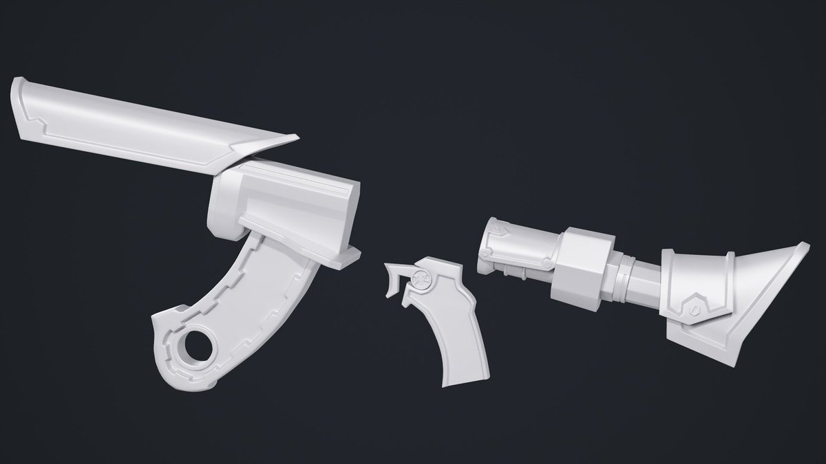Zalerya_'s tweet photo. New projet ! New WIP 
I really wanted to make this vandal skin since it got out 🥹

Concept art link below ⬇️
#arcane #valorant #3dart #3d #gameart #stylized https://t.co/veDGlqWF48