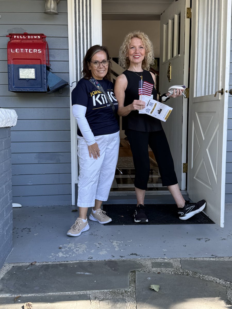 IansArena's tweet photo. I had a lot of fun door knocking in Goshen yesterday for @MaxForIndiana and @JoannaKing! We back Max. Let’s go! #IBackMax https://t.co/y8zIq7S7CY