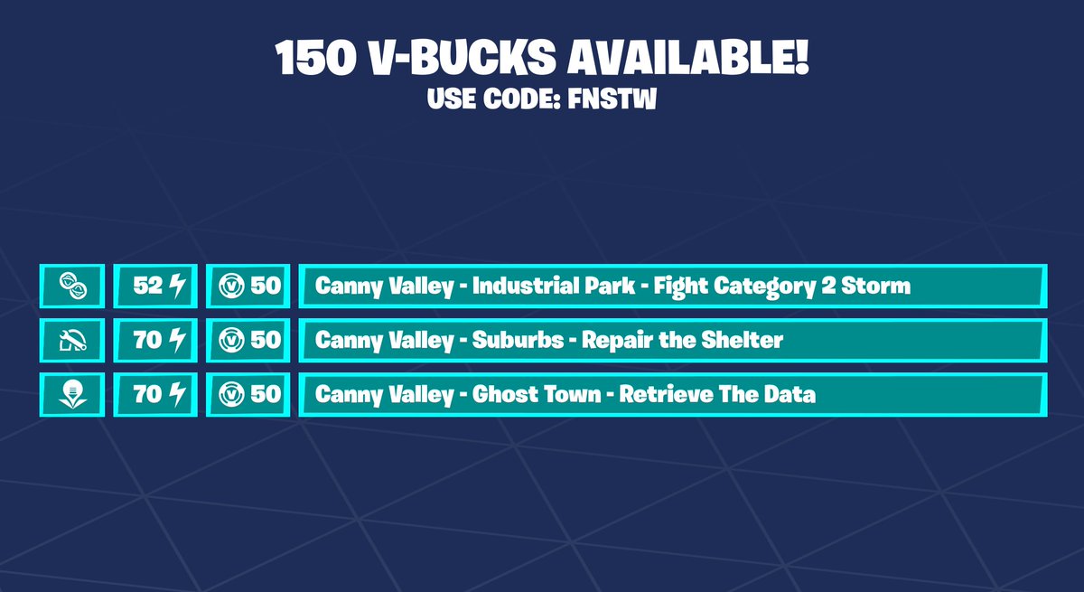 Fortnite_STW's tweet photo. 150 Vbucks!

Use Code FNSTW to support me! https://t.co/2pnz8WLrrw