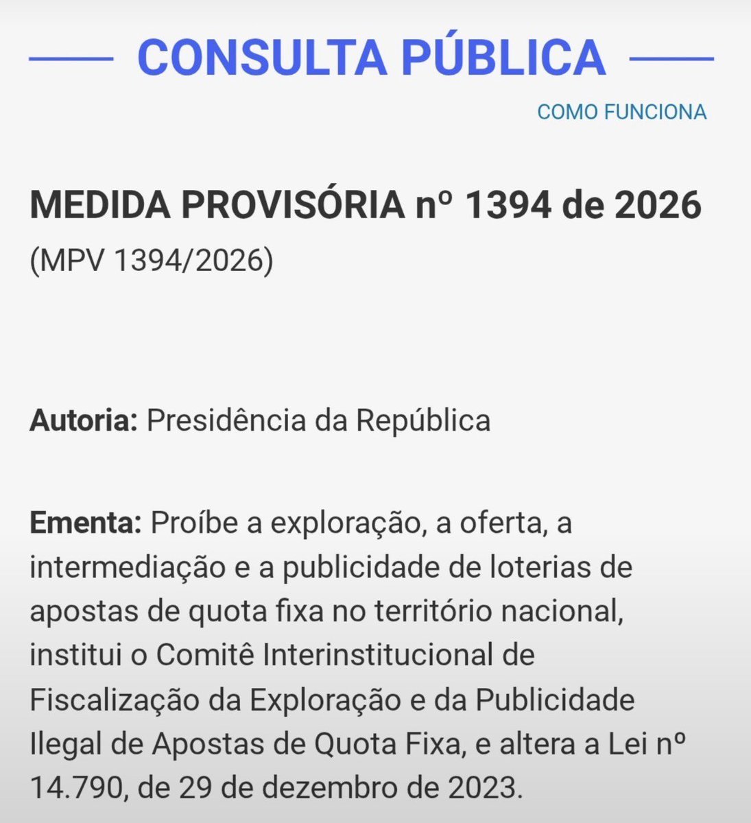 marinhotuita's tweet photo. 🚨 Vamos juntos pelo fim das Bets? 

Está acontecendo uma consulta pública no Senado sobre a proibição das Bets. 

Nosso voto contra é no SIM, mas há um movimento por trás das cortinas. 

Vote e compartilhe. 

🗳️ https://t.co/ADwXEEDlvE https://t.co/85FQmFHKz3