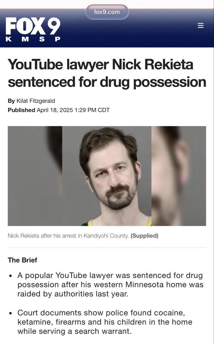 GoysAnonymous's tweet photo. @RekietaLaw @TheShaggoth Oh wow you’re not a felon, just a retarded drug addict/alcoholic that looks like a pedophile. 

Hopefully you keep the kids out of your stash this time. https://t.co/AwDQa4dO5b