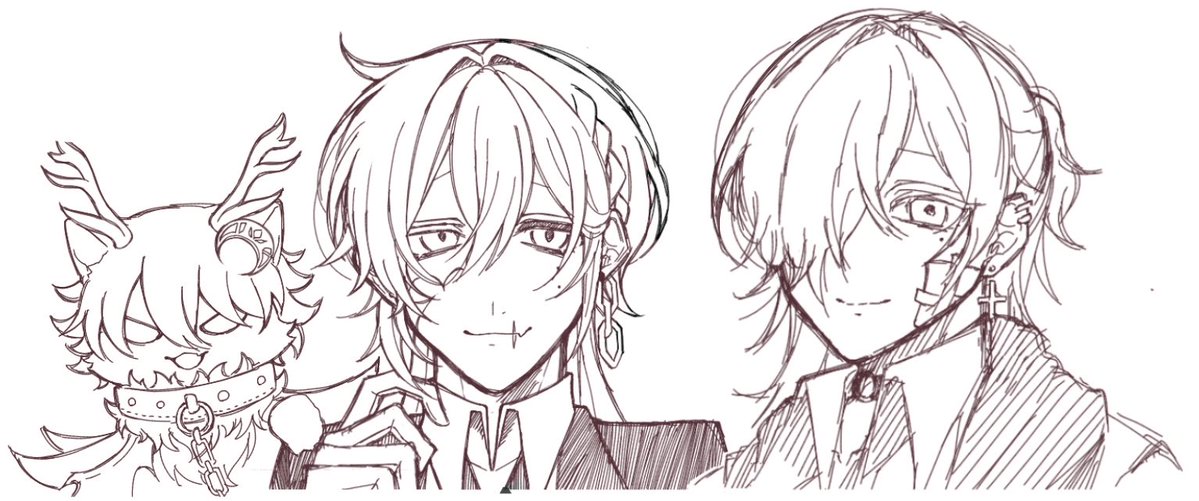 ore__Ee's tweet photo. 友達の代理を絵チャで描いた✍ https://t.co/EcxVGObjNh